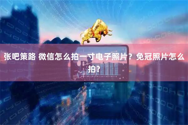 张吧策路 微信怎么拍一寸电子照片？免冠照片怎么拍？