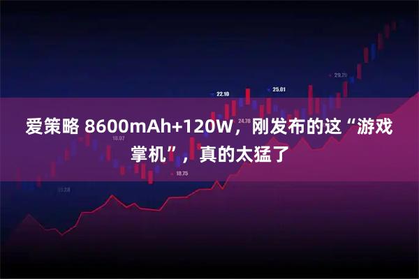 爱策略 8600mAh+120W,刚发布的这“游戏掌机”,真的太猛了